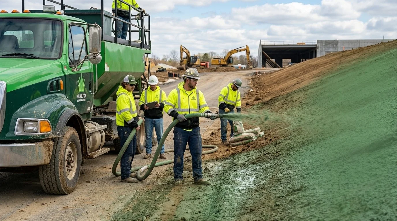 Hydroseeding Hamilton – commercial erosion control project
